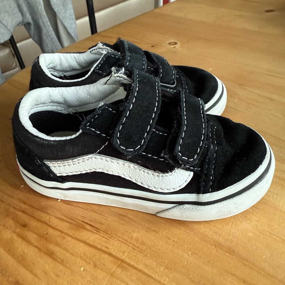 Black and White Vans Sneakers